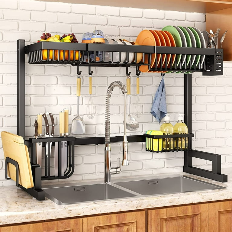 Stainless steel over the sink dish drying rack new arrivals