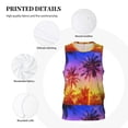 thumbnail image 6 of Easygdp Palm Trees at Sunset Men's Mesh Basketball Jersey Quick Drying Sleeveless Shirts Fitted Muscle Tank Tops Sport Round Neck T-Shirt - Large, 6 of 9