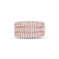 thumbnail image 2 of 14kt Rose Gold Womens Baguette Diamond Modern Cocktail Band Ring 1 Cttw, 2 of 4