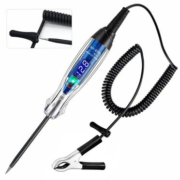 Ozmatip,Automotive Test Light 3-60V DC Digital LED Circuit Tester, Heavy Duty Light Tester with Voltmeter, Auto Bidirectional Voltage Tester Electric Test Pen