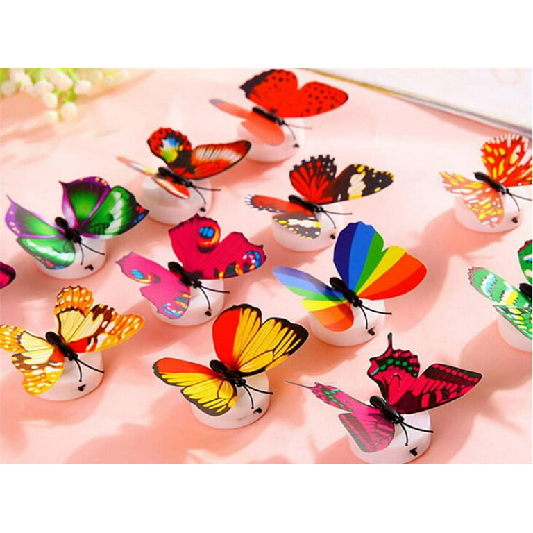 NOLITOY 10 Pcs Party Decoration Butterfly Wedding Decor Hollow Out Sticker  Butterflies Wall Ornament Mariposas Decorativas para Fiesta 3D Pearlescent