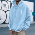 thumbnail image 1 of MHFRRA Sudadera con Capucha Estampada, Cómoda Sudadera con Capucha con Un Elegante Diseño Gráfico para Uso Informal y Actividades Al Aire Libre Azul claro, 1 of 5