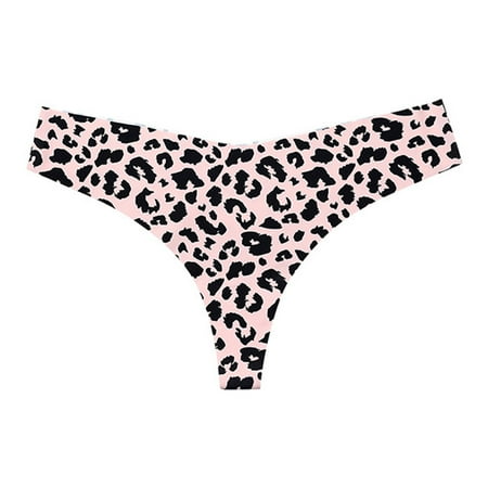 

Dtydtpe underwear women Womens Thong Seamless Panties Ice Silk Breathable Quick Drying Sports Thong Panties Hot Pink