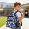 thumbnail image 4 of Jeiento Blue Shark Lightweight 13.5" Preschool Backpack, Toddler Bookbag with Multiple Storage Pockets, Kids School Bag for Boys 2-6 Years, 4 of 7