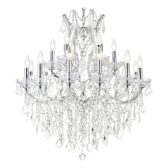 CWI Lighting Maria Theresa 19-Lights Up Chandelier with Chrome Finish
