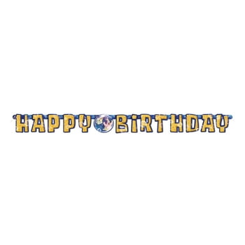 SpongeBob SquarePants Yellow Birthday Party Banner, 7.5" x 10.8"