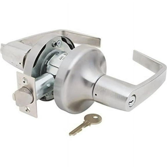 Yale AU4707LN626 Commercial Office Entry Augusta Lever Grade 1 Cylindrical Lock with Para Keyway, Satin Chrome