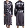 thumbnail image 5 of KARLSITEK Men' Satin Robe Silk Classic Long Bathrobe Pockets Lighweight Loungewear, 5 of 5