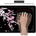 thumbnail image 6 of Japanese Pink Cherry Blossom Desk Pad - Black Long Mouse Pad, Cute Sakura Flowers Desktop Mat, Women Laptop Protector Writing Pads for School Office, 31.5x11.8 Inch, 6 of 6