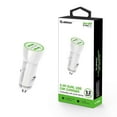 thumbnail image 3 of Esoulk 12W/2.4A Dual USB, 2 USB-A Ports Car Charger for HMD Vibe - White, 3 of 9