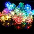 thumbnail image 2 of Solar Waterproof String Lights, 23FT 50 LED Lotus Flower Fairy String Lights for Christmas Outdoor,Gardens,Lawn,Patio,Wedding Decor (Multicolor), 2 of 9