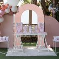 thumbnail image 2 of Efavormart 7ft Dusty Rose Spandex Fitted Open Arch Backdrop Cover, Double-Sided U-Shaped Wedding Arch Slipcover, 2 of 11