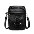 thumbnail image 2 of Women Solid Color Zipper Mini Handbag Purse Crossbody Bag Soft PU Shoulder Bag, 2 of 9