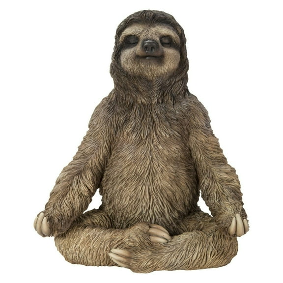 Hi-Line Gifts Meditating Sloth Outdoor Garden Statue - 9.75"