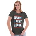 thumbnail image 4 of Retro On Next Level Video Gamer Nerd Womens Fitted Plus Size Graphic Tee Brisco Brands 2X, 4 of 4