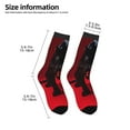 thumbnail image 2 of Honeii Black Panther Red Background Print Children's Colorful Socks,Unisex Kids and Toddlers' Cushioned Sock,Kids Athletic Crew Socks,for Everyday Wear and Sports, 2 of 5