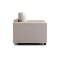 thumbnail image 6 of Convertible Sectional Sofa, 2 Seat Module Sectional Sofa Couch with 2 Ottoman, Modern Linen Fabric Sofa for Living Room, Apartment, Cream, 6 of 9