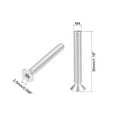 thumbnail image 2 of Uxcell M4x30mm Flat Head Machine Screws Inner Hex Screw 304 Stainless Steel Fasteners Bolts 40 Pack, 2 of 5