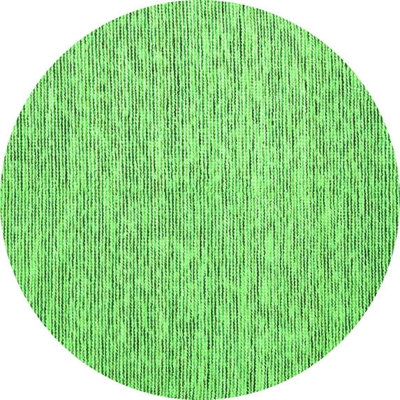 Ahgly Company Indoor Round Abstract Green Contemporary Area Rugs, 3' Round