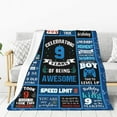thumbnail image 2 of Gifts for 9 Year Old Boy, 9 Year Old Boy Gifts Kids Blanket 40x50in, Best Gifts for 9 Year Old Boys Warm Flannel Throw Blankets Birthday Gifts for 9 Year Old Boy, 2 of 6