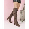 thumbnail image 4 of Women's Slouchy Knee High Boots With Chunky Heel,Comfortable And Fashionable For Fall And Winter Wear For Women, 4 of 10
