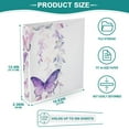 thumbnail image 5 of Butterflies Flowers Floral 3 Ring Binders 1.5 inch Hardcover File Folders with Interior Pockets A4 Size Organizer for School Office Hospital Set of 2, 5 of 8