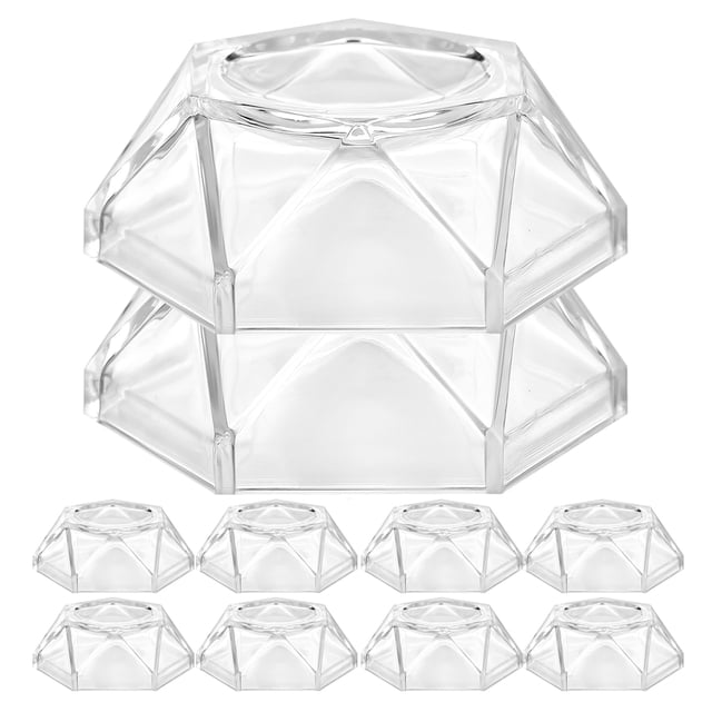 FOLOYORI 10Ud Base Transparente Para De Cristal Con Multángulo Para