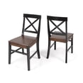 thumbnail image 2 of Bono Acacia Wood Dining Chairs, Set of 2, Black/Walnut, 2 of 7