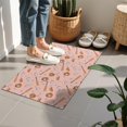 thumbnail image 4 of Beige and Pink Baseball Pattern Washable Non Slip Indoor Door Mat, Decorative Entry Rug for Entrance, Bedroom, Kitchen, Bathroom, 16"x24", 4 of 6
