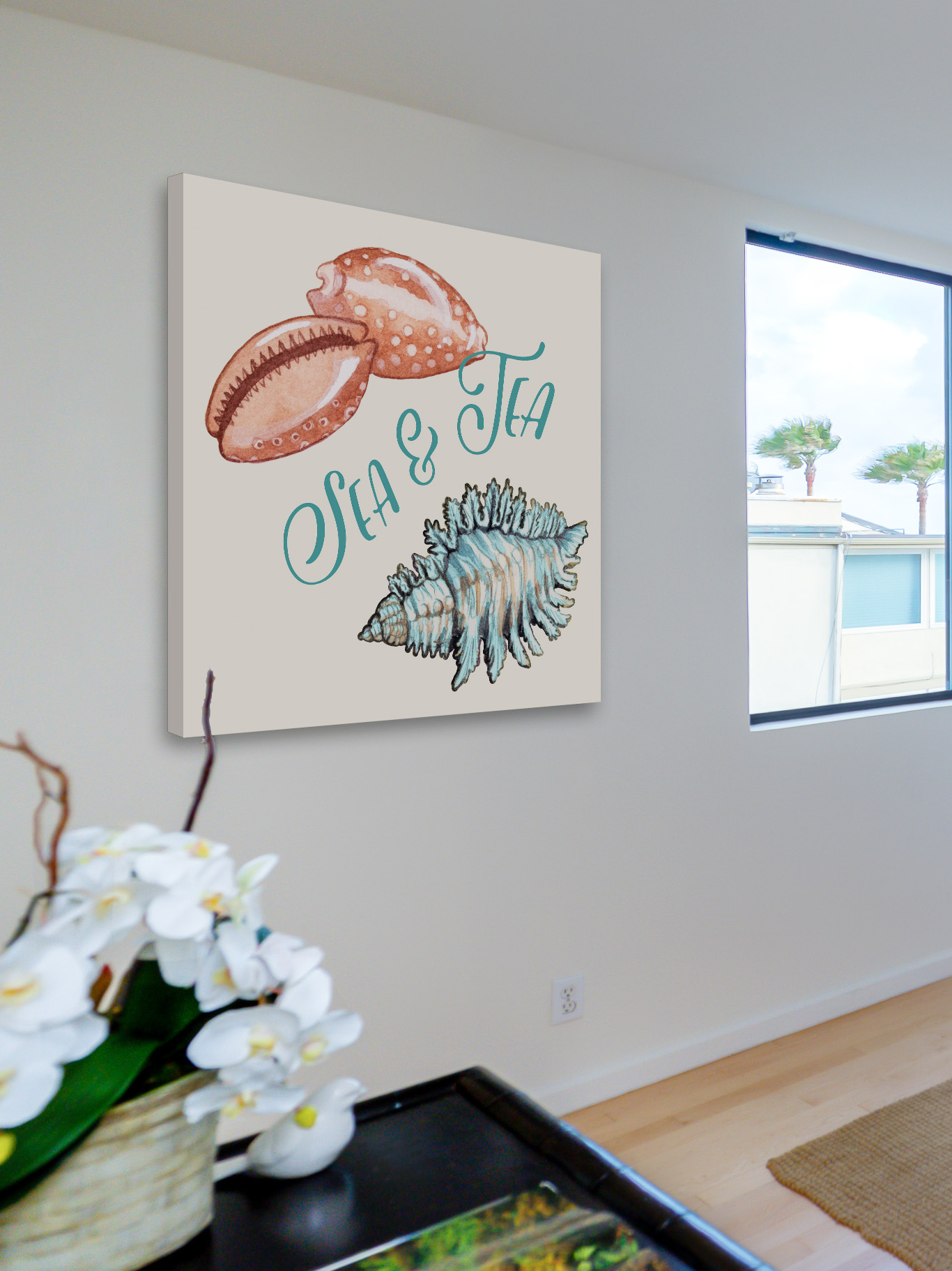 "Sea & Tea" Painting Print on Wrapped Canvas
