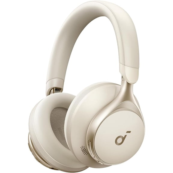 Restored Like New Soundcore by Anker, Space One, Active Noise Cancelling Headphones, 2X Stronger Voice Reduction (Refurbished)