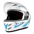 thumbnail image 4 of RS Helmets RS-0700-Blue-Medium Full Face Motorcycle Helmet with Flip Up Visor Gloss White & Blue - Medium, 4 of 5