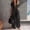 Black, variant on Women's Resort Jumpsuit, Casual Loose Wide Leg With Zip-Up Front & Stand Collar, Short Sleeve Vacation One-Piece With Belt White XL