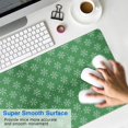 thumbnail image 4 of Long Mouse Pads for Desk,Green Christmas Snowflake Pattern Desk Mats on Top Of Desks, Desk Mouse Pad Extra Large with 3mm Non-Slip Base and Stitched Edge for Gaming,Office,Work,Home 35.4x15.7in, 4 of 5