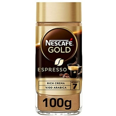 Nescafe Gold Espresso 100% Arabica Aroma Intense Instant Coffee Beans Beverages For A Perfect Day Start Jar 100 Gm