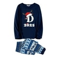 thumbnail image 1 of Ensembles pour Femmes Tenues de Maman Pyjamas Assortis de Noël en Famille - Imprimé de Lettres Ensemble Deux Pièces Doux Polyester-Spandex Noël en Famille, 1 of 2