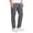Light Gray, variant on Zylarhe Casual Pants for Men, European Solid Color Splicing Pocket Elastic Straight Leg Pants For Men Casual Loose Trend Foreign Trade Sports Dark Gray L