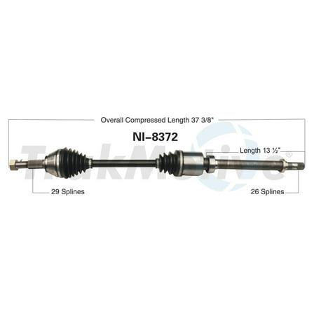 CV Axle Shaft Fits select: 2011-2013 NISSAN JUKE, 2017-2019 NISSAN SENTRA