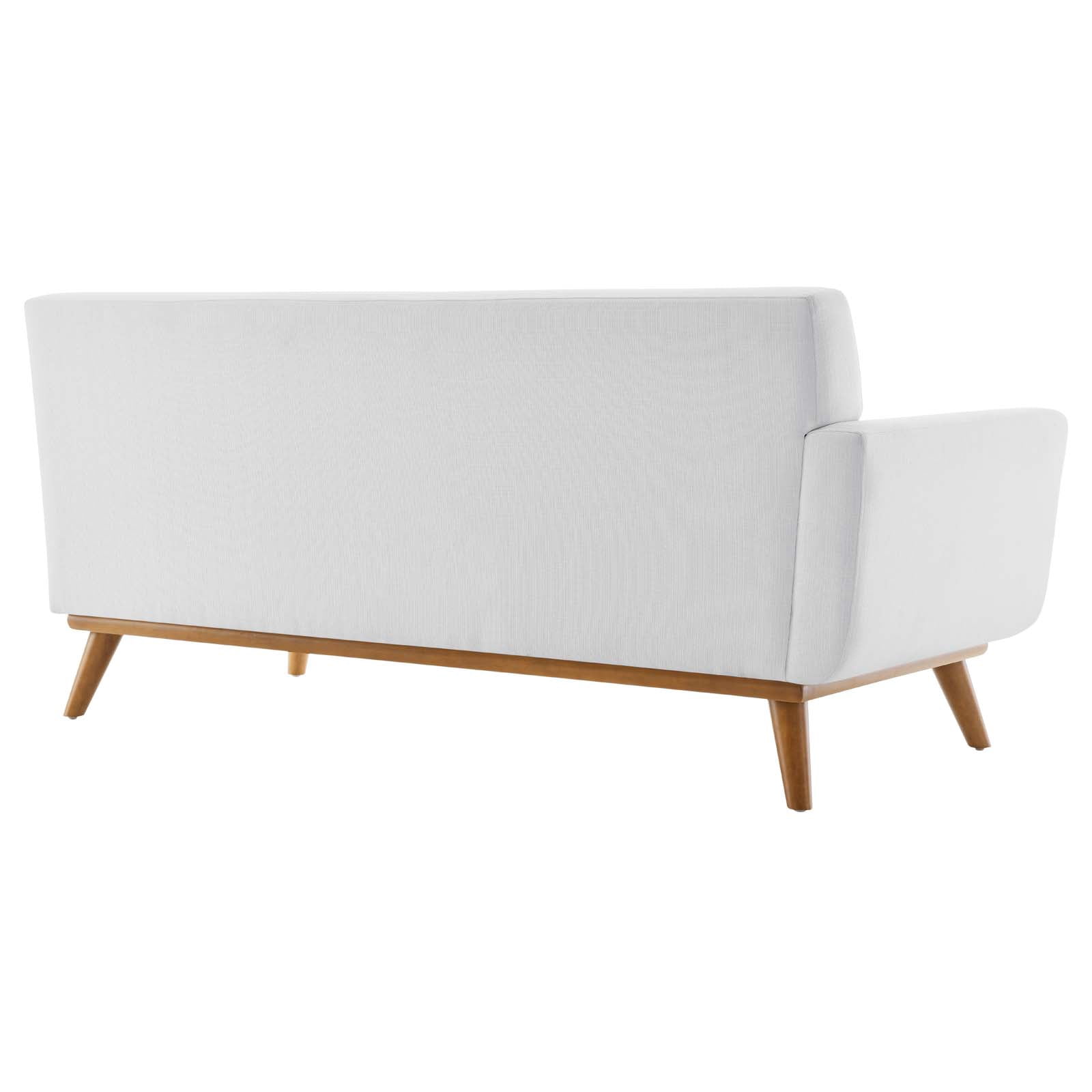 Modway Engage Left-Arm Upholstered Fabric and Wood Loveseat in White