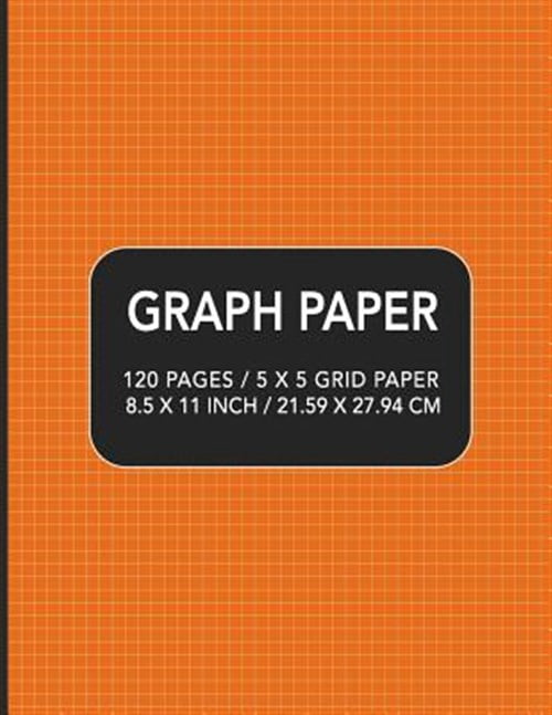 Pre-Owned Graph Paper: 120 pages / 5 x 5 Grid Paper 8.5 x 11 Inch / 21.59 x 27.94 cm