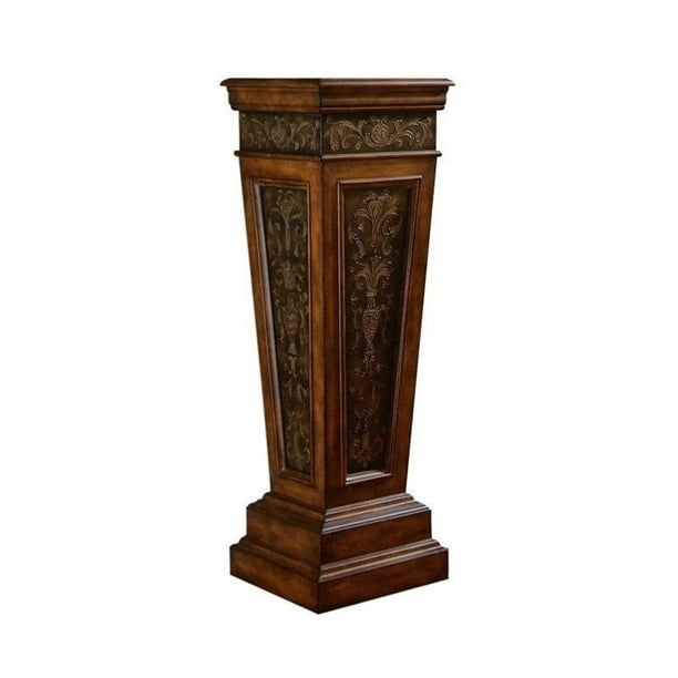 Beaumont Lane Pedestal In Nugget Finish Walmart Com Walmart Com