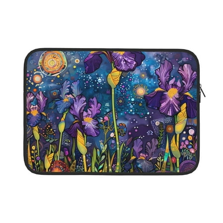 Vsdgher Cosmic Purple Irises Laptop Sleeve Water-Resistant Protective Computer Cover Carrying Case Bag Compatible Protective Case-15 inch