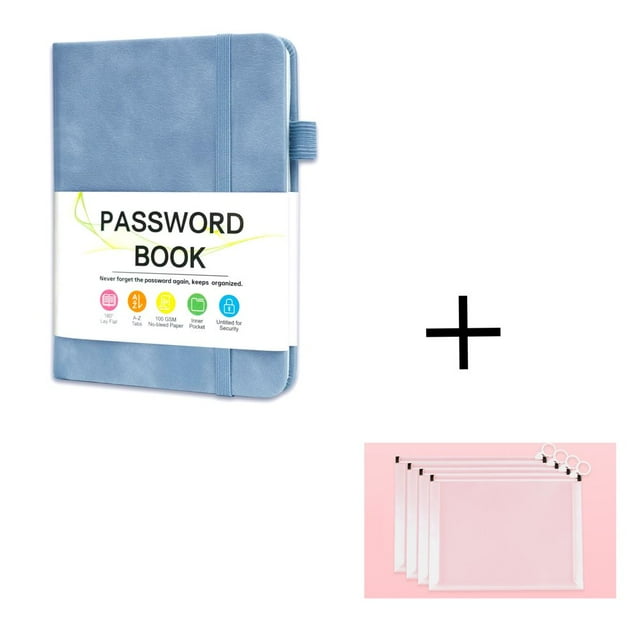 LEEYNEERPassword Keeper Book with Alphabetical Tabs,4.3”x5.7” for Seniors Password Notebook for Internet Website Address Log in Detail (Gray)