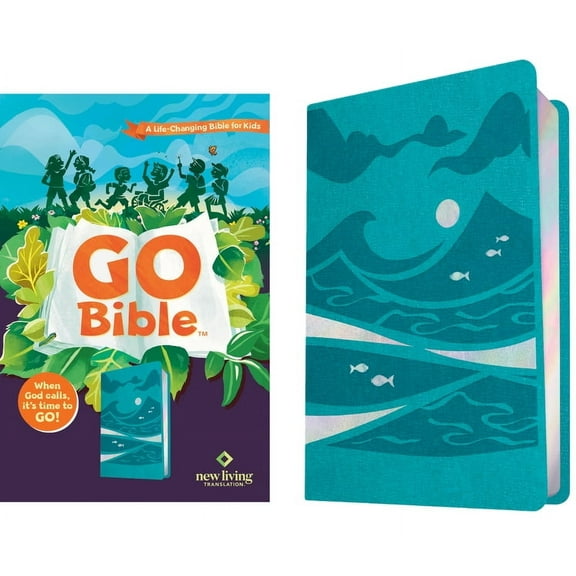 Go Bible NLT Go Bible for Kids (Leatherlike, Teal Ocean): A Life-Changing Bible for Kids, (Hardcover)