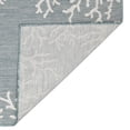 thumbnail image 5 of CARMEL Indoor/Outdoor Power Loomed Synthetic Blend Low Profile Area Rug - Transitional Border Coastal Ocean Decorative (Coral Border Aqua) (3'3" x 4'11"), 5 of 5