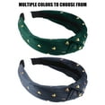thumbnail image 6 of Unique Bargains 1 Pc Heart Shape Stud Knot Headband Women Hairband 1.18 Inch Wide Green, 6 of 7