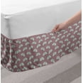 thumbnail image 2 of Botanical Bed Skirt, Ginkgo Leaves Pattern Retro Effect Garden Rural Field Flowers, Elastic Bedskirt Dust Ruffle Wrap Around for Bedding Decor, 4 Sizes, Mauve Taupe Mint Green, by Ambesonne, 2 of 2