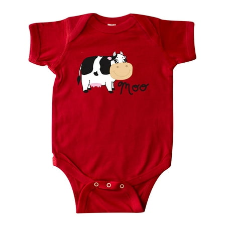 

Inktastic Moo says the cow Gift Baby Boy or Baby Girl Bodysuit