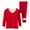 Red, variant on cfhntfmh Pajama Sets for Women Long Sleeve Soft V Neck Thermal Tops Winter Warm Jogger Pants Sleepwear Sets