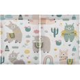 thumbnail image 2 of Coolnut 36 Inch Length Kitchen Curtains Llama Cactus 2 Panels Half Window Sheer Curtains Rod Pocket Farmhouse Short Drapes for Bathroom Cafe Basement Home Decor, 2 of 7
